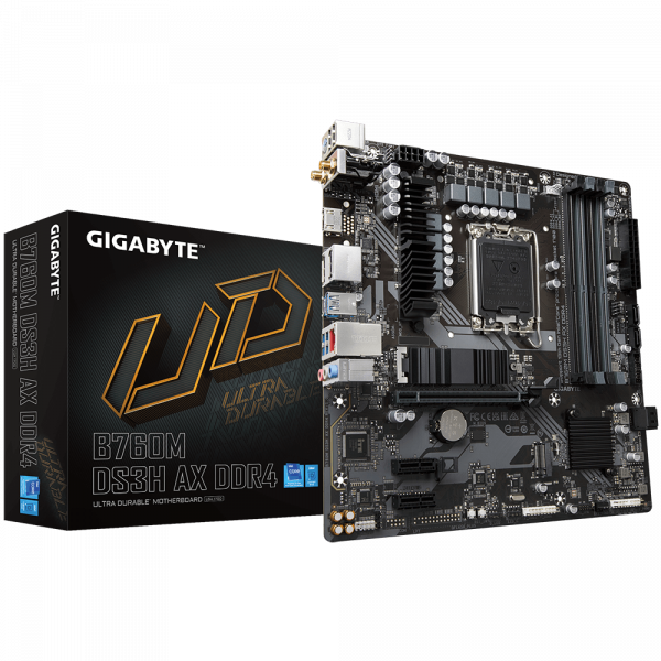 GIGABYTE B760M DS3H AX DDR4 LGA1700 MICRO ATX MOTHERBOARD