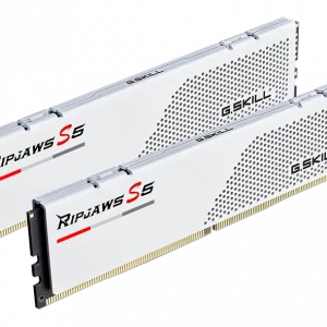 G.SKILL RIPJAWS S5 32GB(16GBX2) DDR5 6000MHZ DESKTOP RAM (MATTE WHITE) -F5-6000J3238F16GX2-RS5W