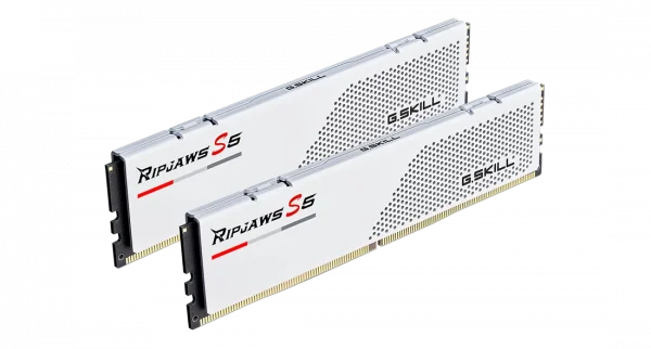 G.SKILL RIPJAWS S5 32GB(16GBX2) DDR5 6000MHZ DESKTOP RAM (MATTE WHITE) -F5-6000J3238F16GX2-RS5W