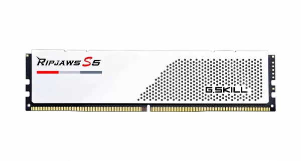 G.SKILL RIPJAWS S5 32GB(16GBX2) DDR5 6000MHZ DESKTOP RAM (MATTE WHITE) -F5-6000J3238F16GX2-RS5W