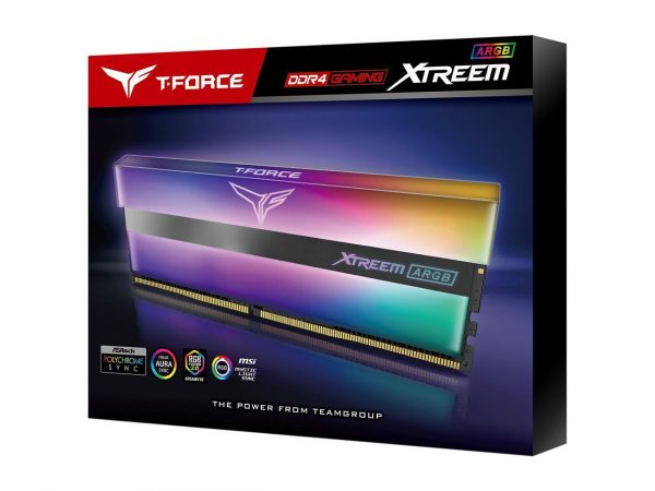 TEAMGROUP T-FORCE XTREEM ARGB 3200MHZ CL14 16GB KIT (2X8GB) DDR4 DRAM DESKTOP GAMING RAM (BLUE) -TF10D416G3200HC14BDC01