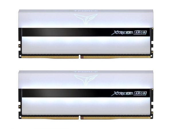 TEAMGROUP T-FORCE XTREEM ARGB 3600MHZ CL14 16GB KIT (2X8GB) DDR4 DRAM DESKTOP GAMING RAM (WHITE) -TF13D416G3600HC14CDC01