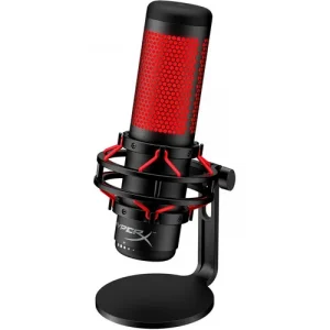 HYPERX QUADCAST – USB MICROPHONE (BLACK-RED) – RED LIGHTING - 4P5P6AA