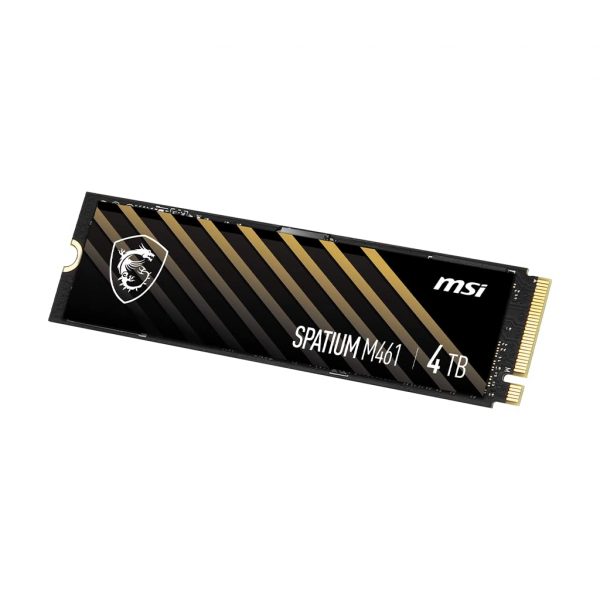 MSI M461 4TB PCIe Gen4x4 NVMe 1.4 M.2 3D Nand Internal Solid State Drive/SSD, Read up to - 5000MB/s with 5 Years Warranty