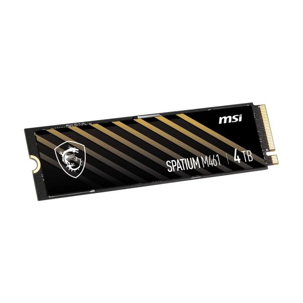 MSI M461 4TB PCIe Gen4x4 NVMe 1.4 M.2 3D Nand Internal Solid State Drive/SSD, Read up to - 5000MB/s with 5 Years Warranty