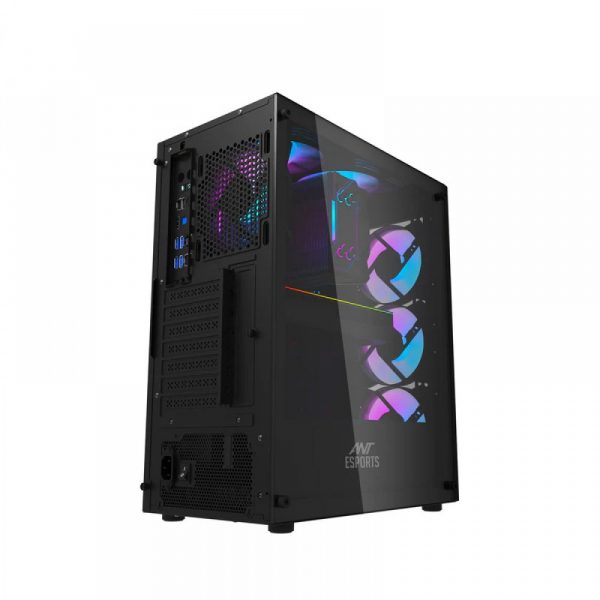 ANT ESPORTS 220 AIR ARGB ATX MID TOWER GAMING CABINET (BLACK)