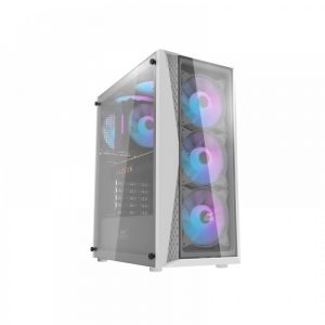 ANT ESPORTS 220 AIR ARGB ATX MID TOWER GAMING CABINET (WHITE)