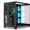 Ant Esports Crystal Wood ATX Mid Tower Cabinet With Type-C Black