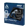 Arctic P14 PWM PST Black Cabinet Fan (Single Pack) - ACFAN00125A