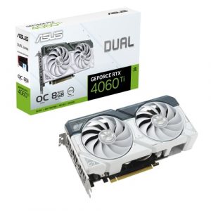 ASUS DUAL GEFORCE RTX 4060 TI WHITE OC EDITION 8GB GDDR6 GRAPHICS CARD