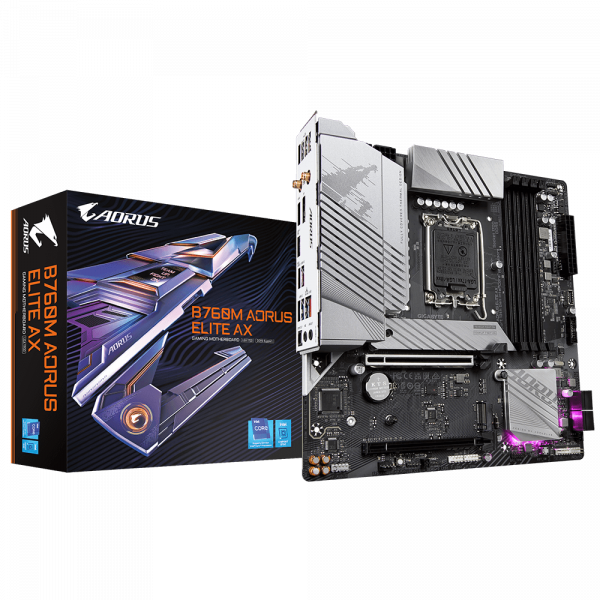 GIGABYTE B760M AORUS ELITE AX LGA1700 MICRO ATX MOTHERBOARD