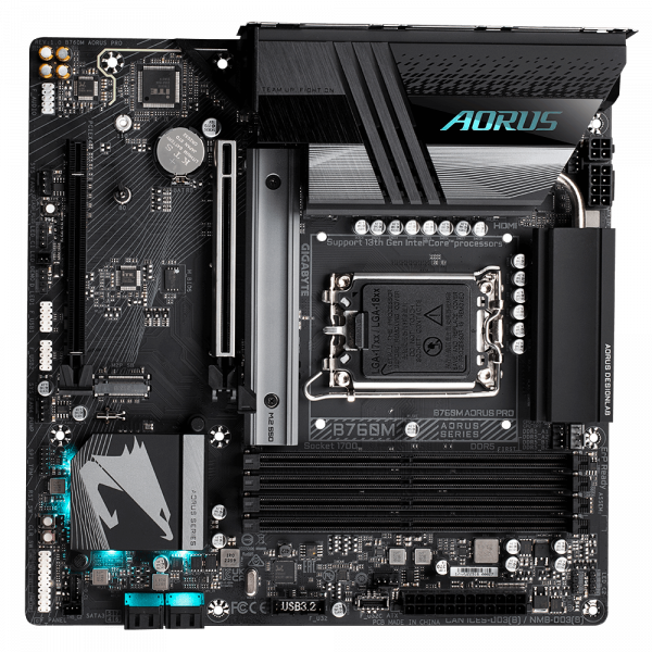 GIGABYTE B760M AORUS PRO LGA1700 MICRO ATX MOTHERBOARD