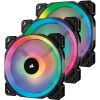 CORSAIR LL120 RGB 120MM DUAL LIGHT LOOP RGB LED PWM FAN 3 FAN PACK WITH LIGHTING NODE PRO CABINET FAN - CO-9050072-WW