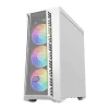 COOLER MASTER MASTERBOX 520 MESH ARGB (E-ATX) MID TOWER CABINET WITH TEMPERED GLASS SIDE PANEL AND ARGB/PWM HUB (WHITE)