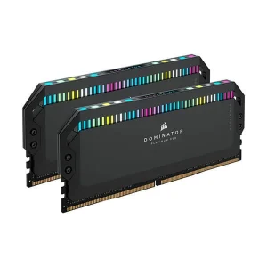 CORSAIR DOMINATOR PLATINUM RGB SERIES 32GB (16GBX2) DDR5 6400MHZ DESKTOP RAM BLACK -CMT32GX5M2B6400C32