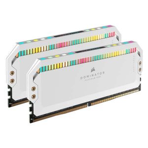 CORSAIR DOMINATOR PLATINUM RGB DDR5 32GB (16GBX2) 5600MHZ RAM (WHITE) (CMT32GX5M2B5600C36W)