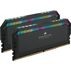 CORSAIR DOMINATOR PLATINUM RGB 32GB (16GBX2) DDR5 DRAM 6000MHZ C36 DESKTOP RAM (BLACK) -CMT32GX5M2X6000C36