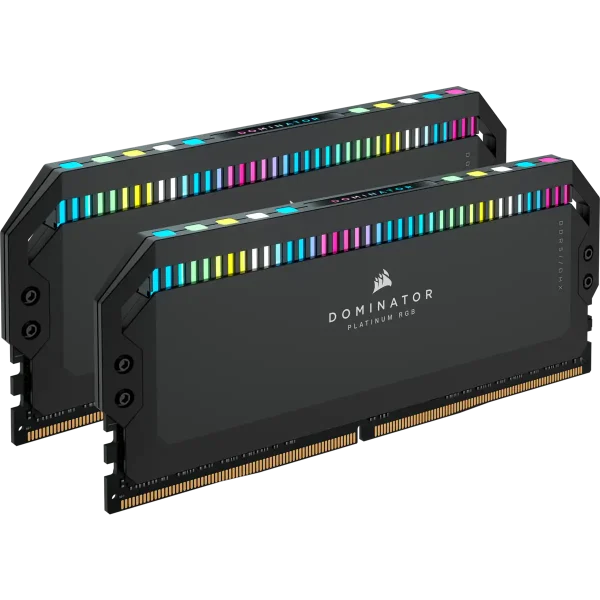 CORSAIR DOMINATOR PLATINUM RGB 32GB (16GBX2) DDR5 DRAM 6000MHZ C36 DESKTOP RAM (BLACK) -CMT32GX5M2X6000C36