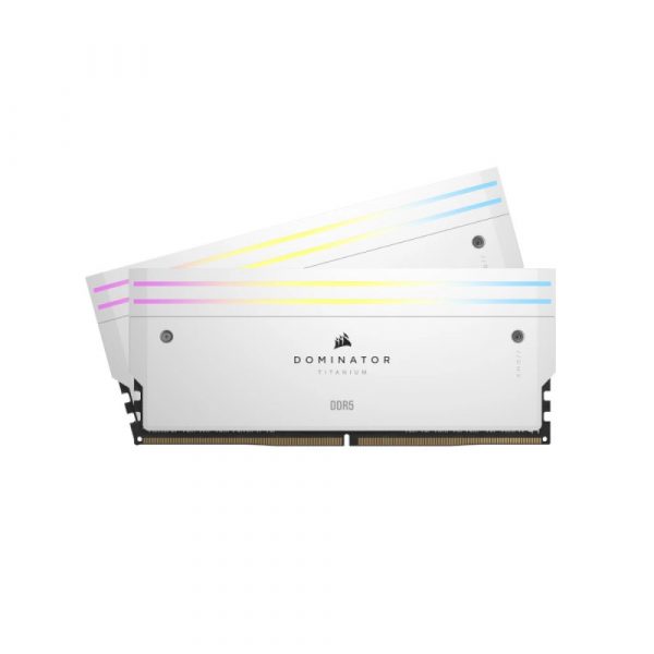 Corsair Dominator Titanium Rgb 32Gb (2X16Gb) Ddr5 7200Mhz C34 Desktop Ram White - CMP32GX5M2X7200C34W