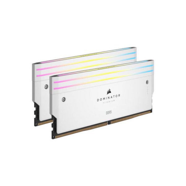 Corsair Dominator Titanium Rgb 32Gb (2X16Gb) Ddr5 7200Mhz C34 Desktop Ram White - CMP32GX5M2X7200C34W