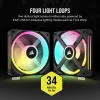 CORSAIR ICUE LINK QX120 RGB, 120MM PWM MAGNETIC DOME BEARING CABINET FAN - CO-9051002-WW