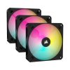 CORSAIR ICUE AR120 DIGITAL RGB 120MM PWM CABINET FAN TRIPLE PACK BLACK - CO-9050167-WW