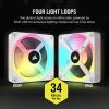 CORSAIR ICUE LINK QX120 RGB, 120MM PWM CABINET FAN - CO-9051005-WW