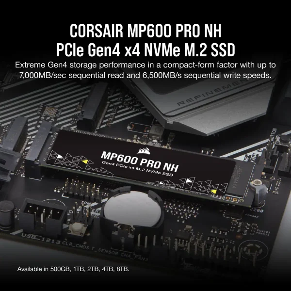 CORSAIR MP600 PRO NH 2TB PCIE GEN4 NVME M.2 INTERNAL SSD - CSSD-F2000GBMP600PNH