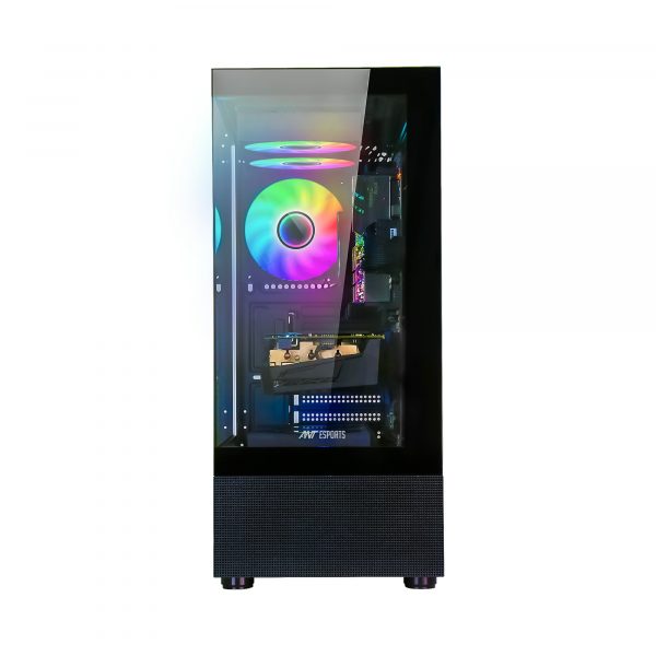 Ant Esports Crystal X2 Argb Mid Tower Atx Cabinet Black - CRYSTAL-X2-ARGB-BLACK