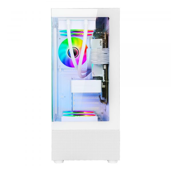 Ant Esports Crystal X2 Argb Mid Tower Atx Cabinet White - CRYSTAL-X2-ARGB-WHITE