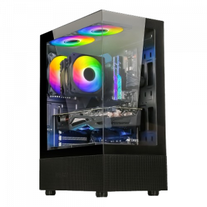 Ant Esports Crystal X2 Argb Mid Tower Atx Cabinet Black - CRYSTAL-X2-ARGB-BLACK