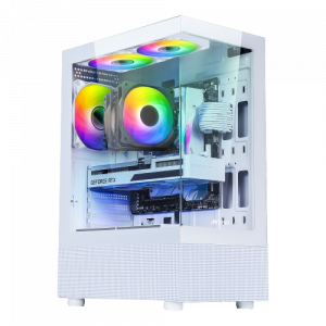 Ant Esports Crystal X2 Argb Mid Tower Atx Cabinet White - CRYSTAL-X2-ARGB-WHITE