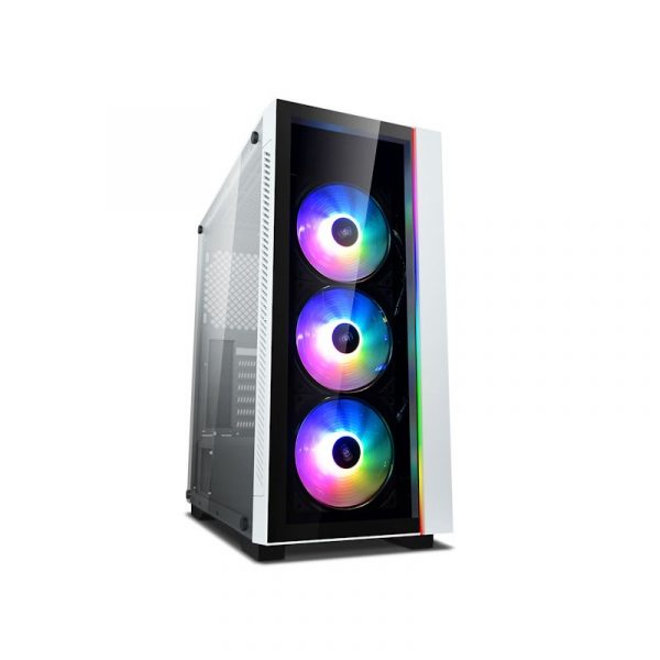 DEEPCOOL MATREXX 55 V3 ADDRESSABLE RGB 3F TEMPERED GLASS SIDE PANEL (WHITE) (DP-ATX-MATREXX55V3-AR-WH-3F)