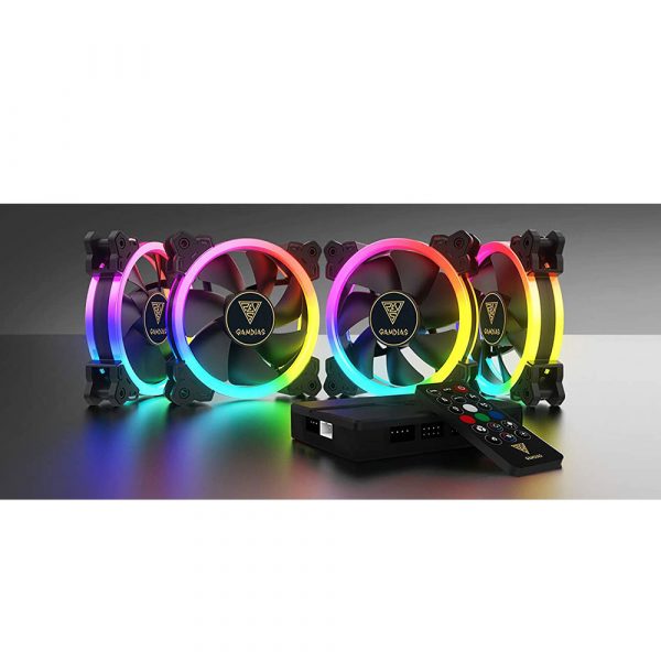 GAMDIAS AEOLUS M2-1204R RGB CASE FAN WITH REMOTE CONTROLLER