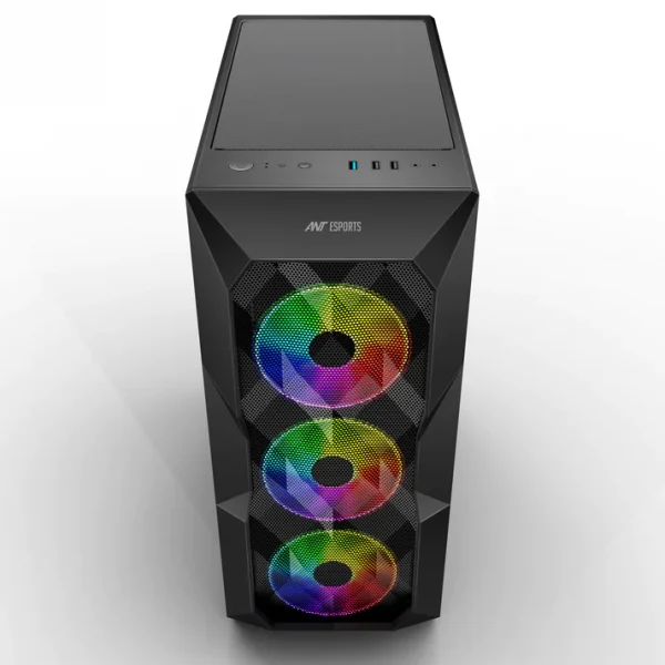 ANT ESPORTS ICE-300 MESH ATX MID TOWER GAMING CABINET (BLACK)