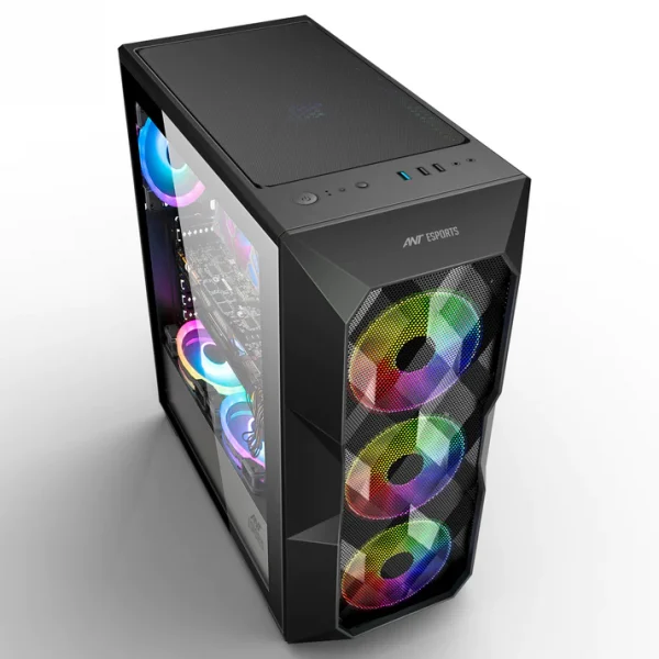 ANT ESPORTS ICE-300 MESH ATX MID TOWER GAMING CABINET (BLACK)