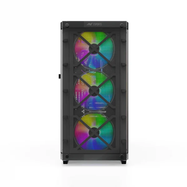 ANT ESPORTS ICE-5000 RGB ATX MID TOWER GAMING CABINET (BLACK)