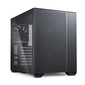 LIAN LI O11 AIR MINI E-ATX MID TOWER CABINET WITH TEMPERED GLASS SIDE PANEL (BLACK)