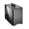 LIAN LI PC-TU150 M-DTX MINI TOWER CABINET WITH TEMPERED GLASS SIDE PANEL