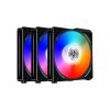 LIAN LI UNI FAN AL120 ARGB BLACK 120MM CABINET FAN TRIPLE PACK - G99-12AL3B-IN