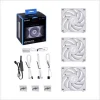 LIAN LI UNI FAN P28 WHITE 120MM CABINET FAN WITH FAN SPEED CONTROLLER - TRIPLE PACK - G99-12P283W