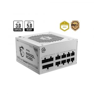 MSI MAG A850GL 850 Watt PCIe5 Power Supply White