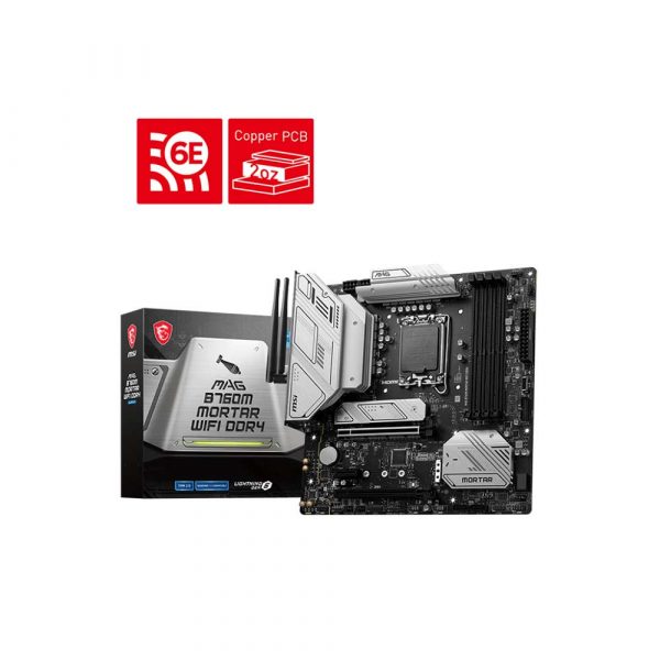 MSI MAG B760M MORTAR WIFI DDR4 LGA1700 MATX MOTHERBOARD (MAG-B760M-MORTAR-WIFI-DDR4)