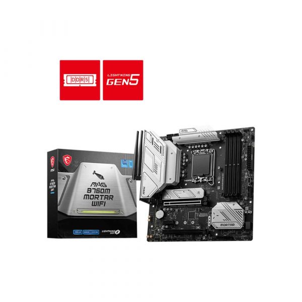 MSI MAG B760M MORTAR WIFI LGA1700 MATX MOTHERBOARD (MAG-B760M-MORTAR-WIFI)