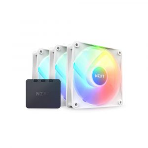 NZXT F120 RGB CORE 120MM TRIPLE PACK CABINET FAN WHITE - RF-C12TF-W1