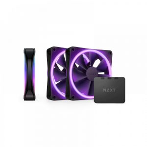 NZXT F120 RGB DUO 120MM TRIPLE PACK CABINET FAN - BLACK - RF-D12TF-B1