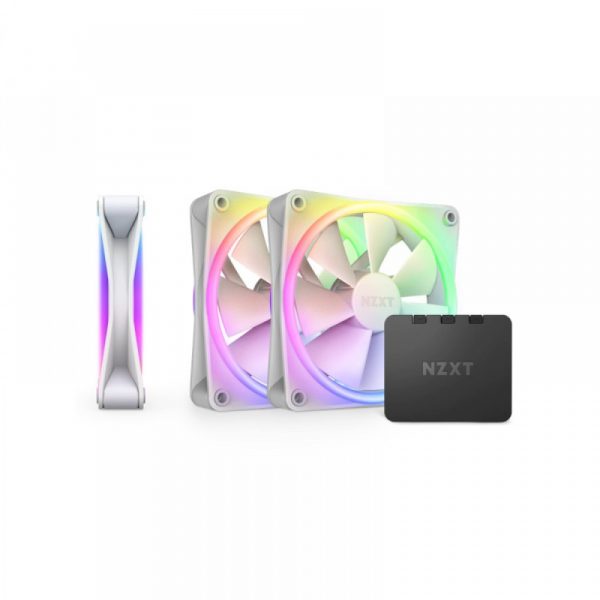 NZXT F120 RGB DUO 120MM TRIPLE PACK CABINET FAN - WHITE - RF-D12TF-W1