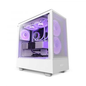 NZXT H5 FLOW RGB ATX MID TOWER CABINET (WHITE)