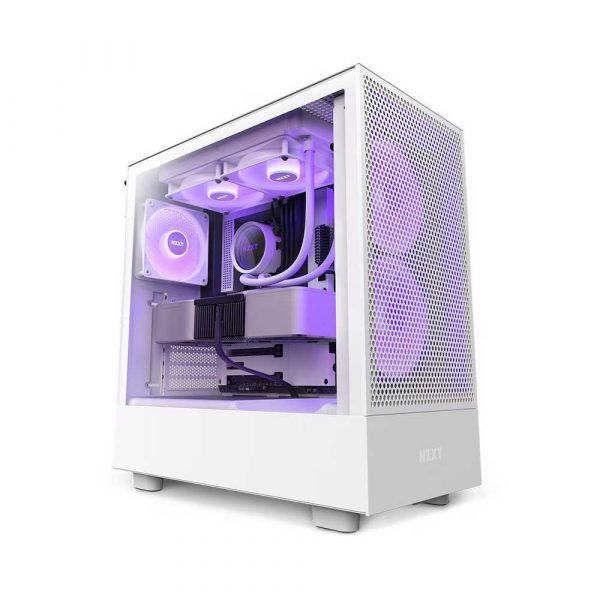 NZXT H5 FLOW RGB ATX MID TOWER CABINET (WHITE)