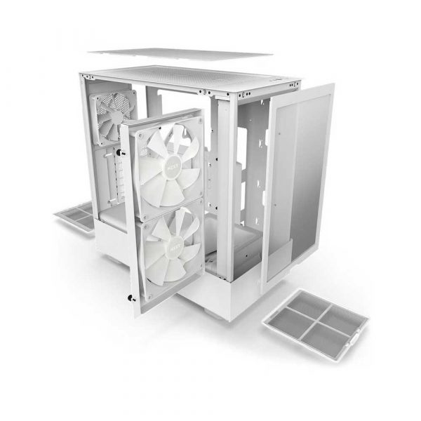 NZXT H5 FLOW RGB ATX MID TOWER CABINET (WHITE)